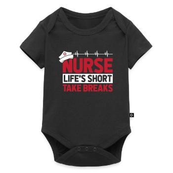 Nurse Relaxing - Baby Premium short-sleeve bodysuit - black - Front