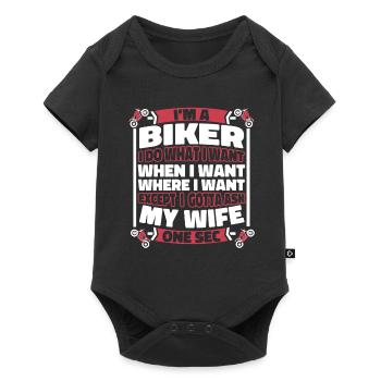 Moto Motard Motard - Body à manches courtes Premium Bébé - noir - Devant