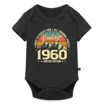 Zur Perfektion gereift 1960 64. Geburtstag Jahrgang - Baby Premium Kurzarmbody - Schwarz - Vorne