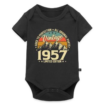 Aged to Perfection 1957 67th Birthday Vintage - Baby Premium short-sleeve bodysuit - black - Front