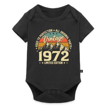 Perfekt gereift 1972 52. Geburtstag Jahrgang - Baby Premium Kurzarmbody - Schwarz - Vorne