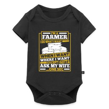 Farmer Farmer - Baby Premium short-sleeve bodysuit - black - Front