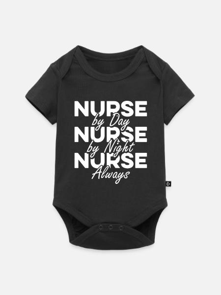 Krankenschwester Superheld - Baby Premium Kurzarmbody - Schwarz