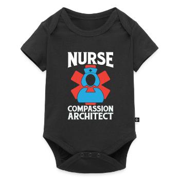 Krankenschwester - Baby Premium Kurzarmbody - Schwarz - Vorne