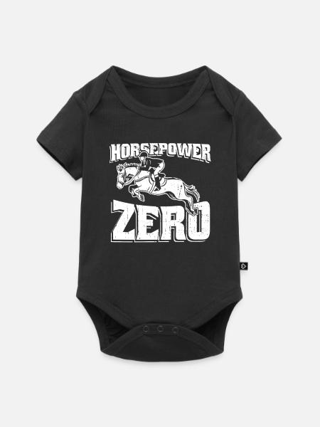 Pferd Reitsport - Baby Premium Kurzarmbody - Schwarz