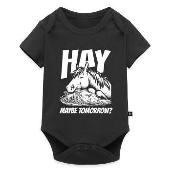 Sports équestres équestres à cheval - Body à manches courtes Premium Bébé - noir - Devant