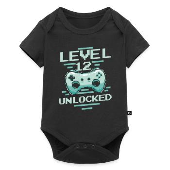 Gamer Gaming Level 12 Unlocked - Baby Premium short-sleeve bodysuit - black - Front