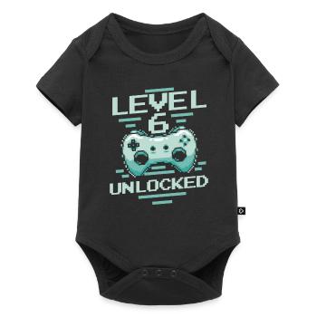 Gamer Gaming Level 6 Unlocked - Baby Premium short-sleeve bodysuit - black - Front
