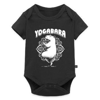 Capybara Wasserschwein Yoga - Body à manches courtes Premium Bébé - noir - Devant