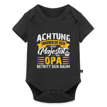 Majesty Grandpa Birthday Grandfather - Baby Premium short-sleeve bodysuit - black - Front