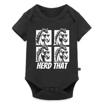 Sports équestres équestres à cheval - Body à manches courtes Premium Bébé - noir - Devant