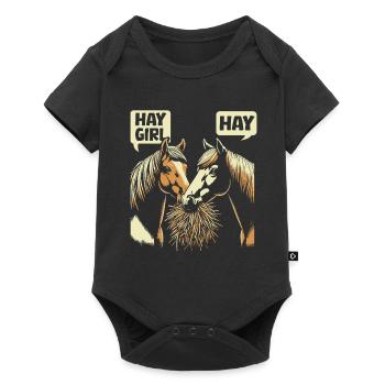 Sports équestres équestres à cheval - Body à manches courtes Premium Bébé - noir - Devant
