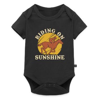 Horse Equestrian Summer - Baby Premium short-sleeve bodysuit - black - Front
