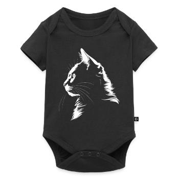 Chat, Motif De Chat - Body à manches courtes Premium Bébé - noir - Devant