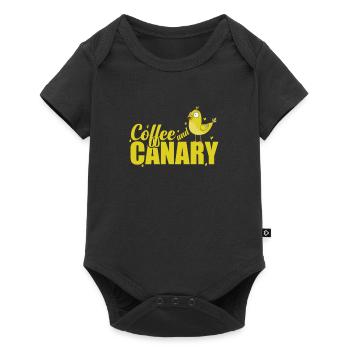 Coffee and Canary Bird - Baby Premium short-sleeve bodysuit - black - Front
