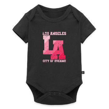 LA Los Angles, California city in the USA - Baby Premium short-sleeve bodysuit - black - Front