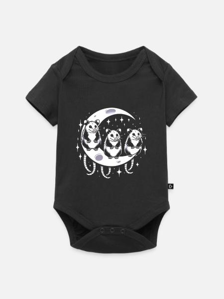Memes Opossums Moon - Baby Premium Kurzarmbody - Schwarz