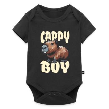 Capybara Wasserschwein Cappy Boy - Body à manches courtes Premium Bébé - noir - Devant