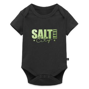 Salt Lake City, une ville de l’Utah. - Body à manches courtes Premium Bébé - noir - Devant