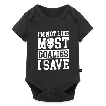 Gant de gardien de but de hockey sur glace Rondelle d’économie - Body à manches courtes Premium Bébé - noir - Devant