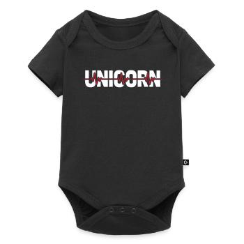 Einhorn Licorne Ekg Rythme cardiaque - Body à manches courtes Premium Bébé - noir - Devant