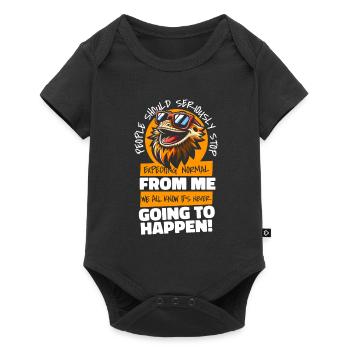 Bartagame Bearded Dragon - Baby Premium short-sleeve bodysuit - black - Front