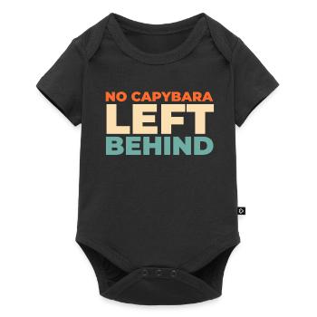 Capybara Wasserschwein - Baby Premium Kurzarmbody - Schwarz - Vorne