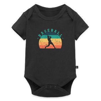 Le baseball, sport d’équipe classique - Body à manches courtes Premium Bébé - noir - Devant