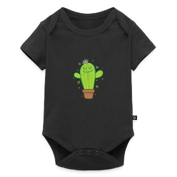 Cactus plant rejoices - Baby Premium short-sleeve bodysuit - black - Front