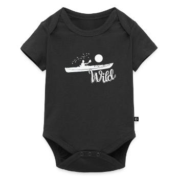 Wild Kayak Paddle Boat Canoeing - Baby Premium short-sleeve bodysuit - black - Front