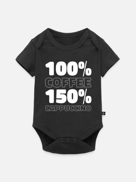 Kaffee Cafe - Baby Premium Kurzarmbody - Schwarz