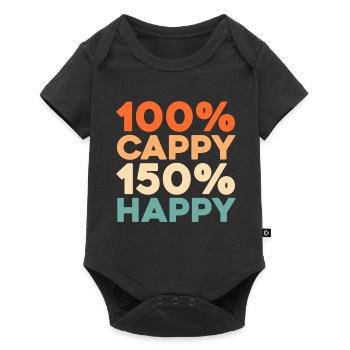 Capybara Wasserschwein - Baby Premium Kurzarmbody - Schwarz - Vorne