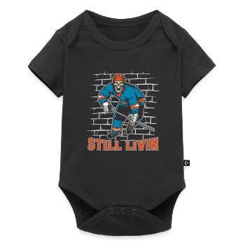 Hockey sur glace - Body à manches courtes Premium Bébé - noir - Devant