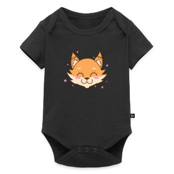 Désert de renard roux - Body à manches courtes Premium Bébé - noir - Devant