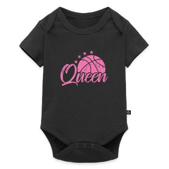 Queen Basketball Frauen - Baby Premium Kurzarmbody - Schwarz - Vorne