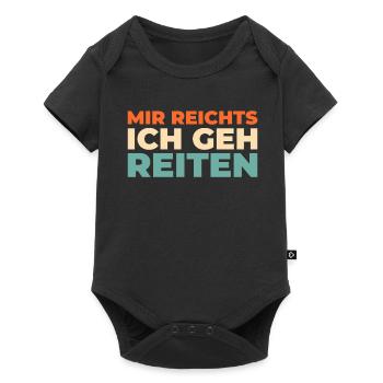 Cheval Équitation J’en ai assez, je vais faire de l’équitation - Body à manches courtes Premium Bébé - noir - Devant