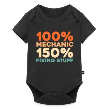 Mécanicien d’avion - Body à manches courtes Premium Bébé - noir - Devant