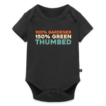 Hobby gardener garden - Baby Premium short-sleeve bodysuit - black - Front
