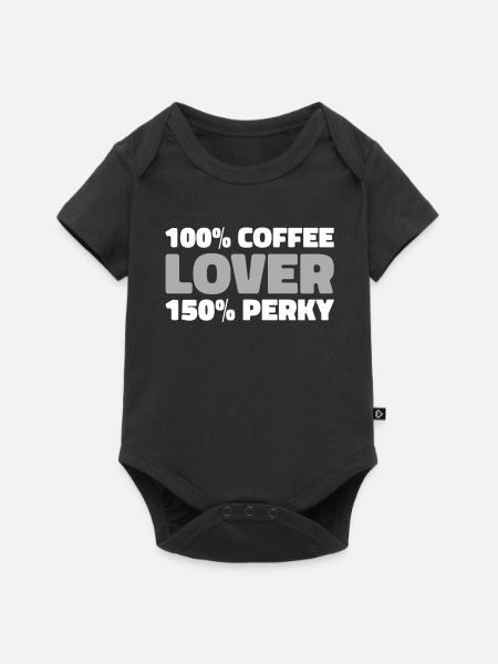 Kaffee Cafe - Baby Premium Kurzarmbody - Schwarz