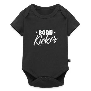 Born Kicker Gummiball Kickball - Baby Premium Kurzarmbody - Schwarz - Vorne