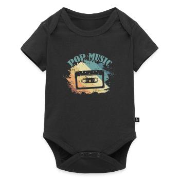 Cassette de musique pop R’n’B - Body à manches courtes Premium Bébé - noir - Devant