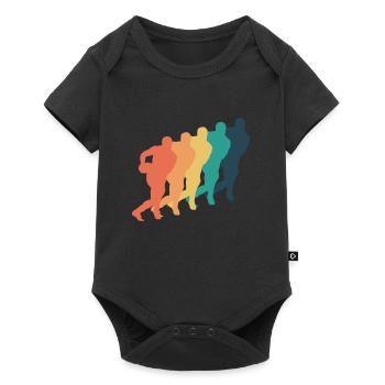 Joueur de sport de football rétro - Body à manches courtes Premium Bébé - noir - Devant