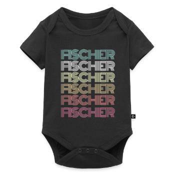 Fisherman Retro Vintage Family Group Gift Idea - Baby Premium short-sleeve bodysuit - black - Front
