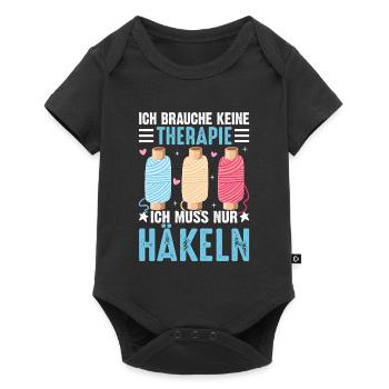 Crochet Knitting Yarn Sewing Gifts Hobby Saying - Baby Premium short-sleeve bodysuit - black - Front