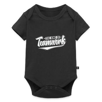 Le roi du travail d’équipe - Body à manches courtes Premium Bébé - noir - Devant