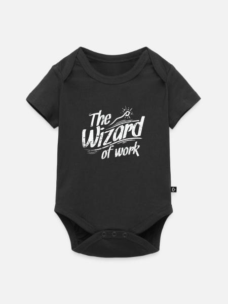 The Wizard of Work - Baby Premium Kurzarmbody - Schwarz