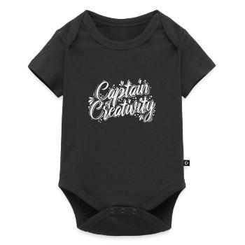 Capitaine de la créativité - Body à manches courtes Premium Bébé - noir - Devant