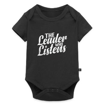 Le leader qui écoute - Body à manches courtes Premium Bébé - noir - Devant