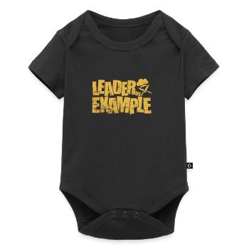 Leader par l’exemple - Body à manches courtes Premium Bébé - noir - Devant