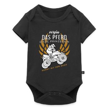 Oubliez le cheval Cette princesse est livrée avec un quad - Body à manches courtes Premium Bébé - noir - Devant